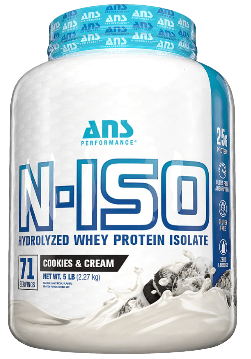 ANS N-ISO HYDROLYZED WHEY PROTEIN ISOLATE 5 LBS COOKIES & CREAM