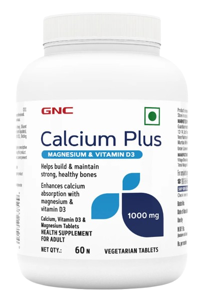 GNC CALCIUM  PLUS 60 TABLETS