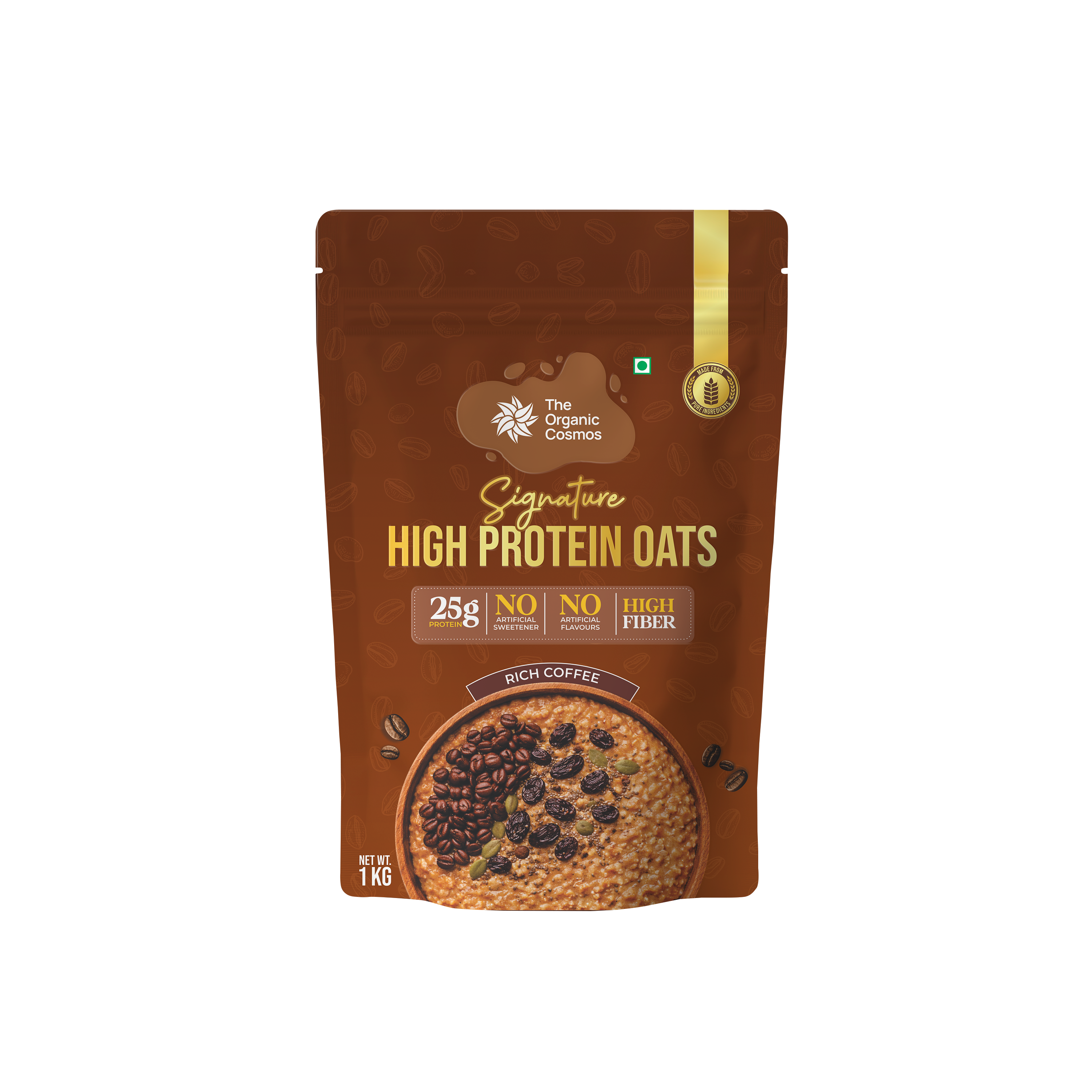 TOC SIGNATURE HIGH PROTEIN OATS 1 KG RICH COFFEE