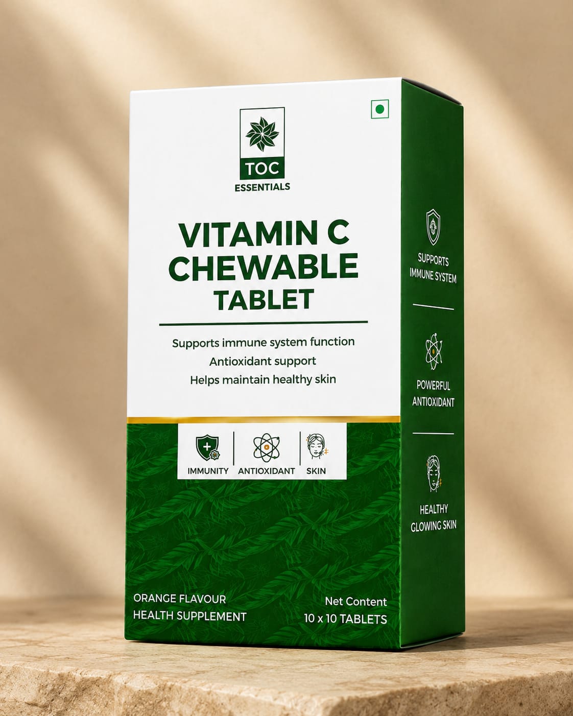 TOC VITAMIN C CHEWABLE TABLET ORANGE FLAVOUR 100 TABLETS